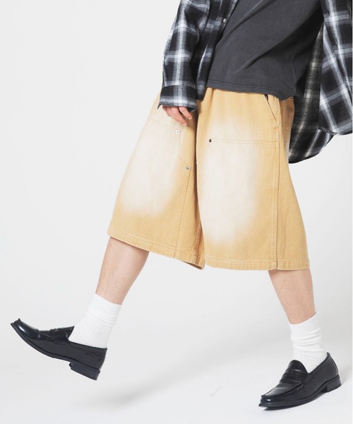 SPINNS（スピンズ）の「ヴィンテージライクダブルニーハーフパンツ（その他パンツ・メンズ・ベージュ/ブラウン/ブラック・L/M/XL）」の3枚目の写真