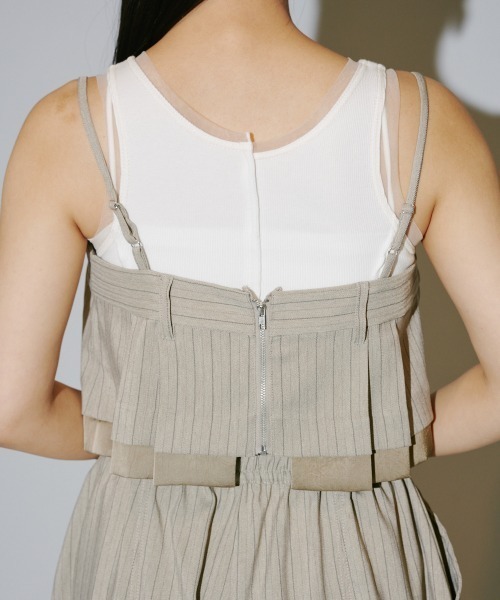 terrace(テラス)の「ヘリンボーンストライプキャミトップ(その他トップス・レディース・チャコールグレー/ベージュ/ブラック・MEDIUM)」の10枚目の写真