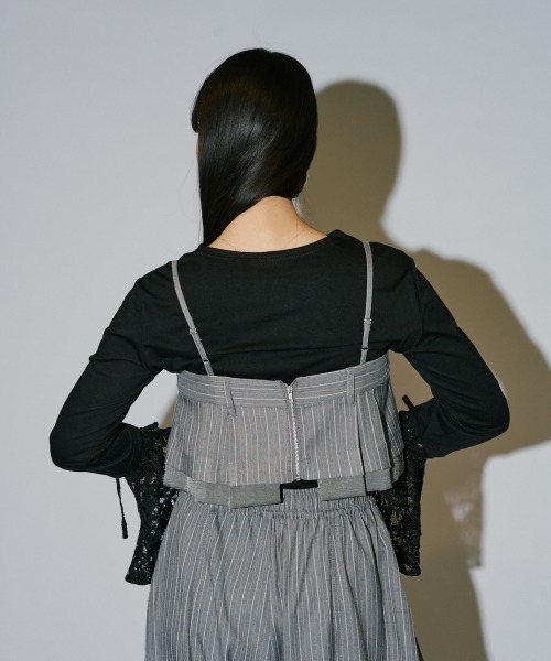terrace(テラス)の「ヘリンボーンストライプキャミトップ(その他トップス・レディース・チャコールグレー/ベージュ/ブラック・MEDIUM)」の22枚目の写真