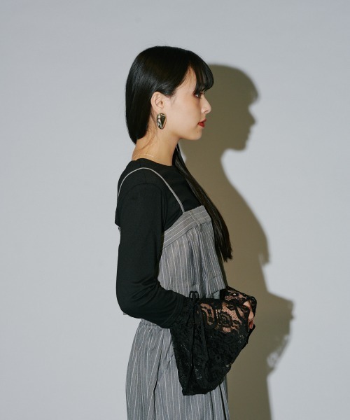 terrace(テラス)の「ヘリンボーンストライプキャミトップ(その他トップス・レディース・チャコールグレー/ベージュ/ブラック・MEDIUM)」の21枚目の写真