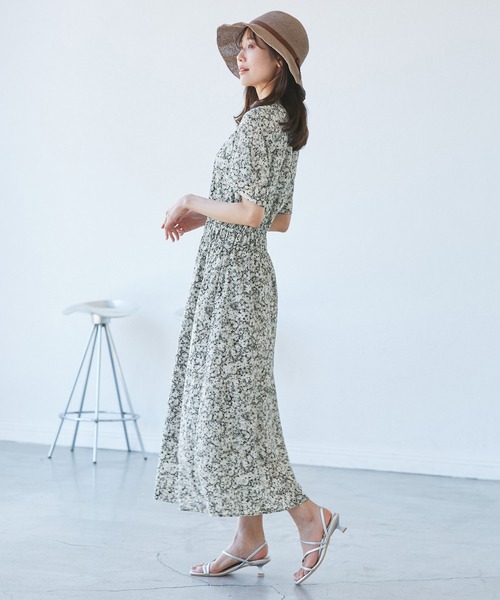 セール】【emur/エミュール】マーガレット柄シャーリング