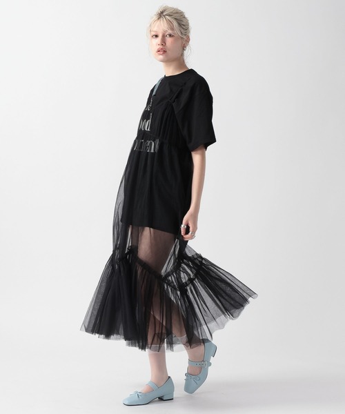★Phase eight Evonne ビーズｘプリーツチュール 上質ワンピ★ セール】【2025SS】チュールキャミワンピース（ワンピース