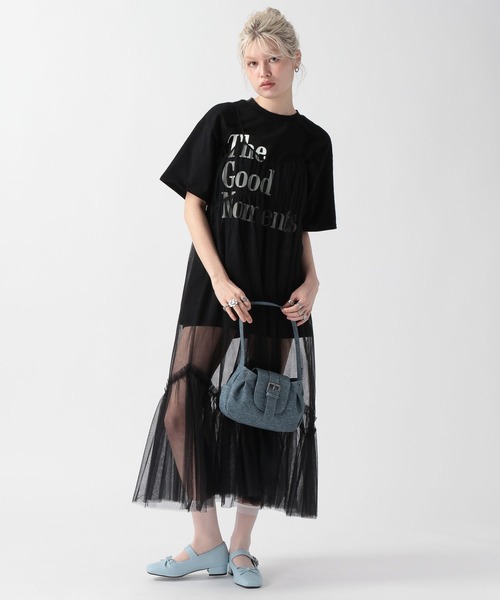 FOREVER 21（フォーエバー トゥエンティーワン）の「【2025SS】チュールキャミワンピース（ワンピース・レディース・グレー/ナチュラル/ブラック・FREE）」の12枚目の写真