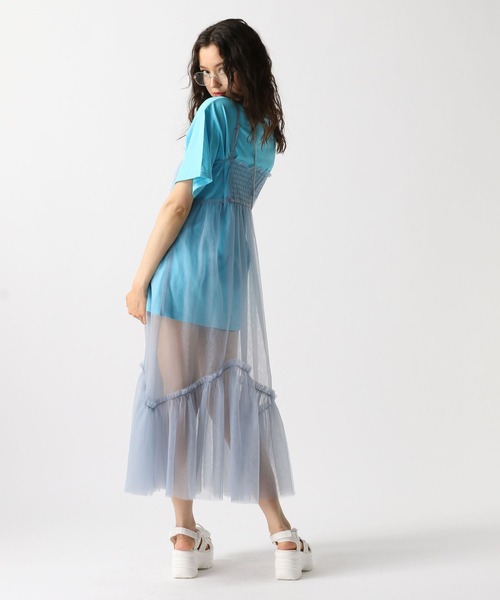 FOREVER 21（フォーエバー トゥエンティーワン）の「【2025SS】チュールキャミワンピース（ワンピース・レディース・グレー/ナチュラル/ブラック・FREE）」の17枚目の写真