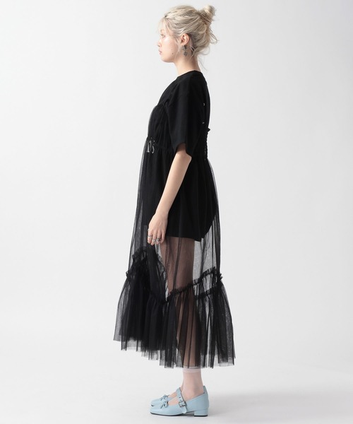 FOREVER 21（フォーエバー トゥエンティーワン）の「【2025SS】チュールキャミワンピース（ワンピース・レディース・グレー/ナチュラル/ブラック・FREE）」の19枚目の写真