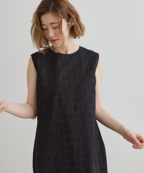 grove（グローブ）の「【一枚で華やか】エンブロイダリーレースワンピース（ワンピース・レディース・ブラック/ブルー/ライトオレンジ系・02/03/01/04/05）」の5枚目の写真