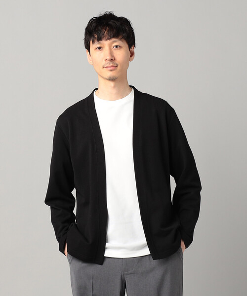 COMME CA MEN(コムサメン)の「泉州編み和紙カノコ ハッピカーディガン(カーディガン/ボレロ・メンズ・チャコールグレー/ブラック・M/S/L)」の15枚目の写真