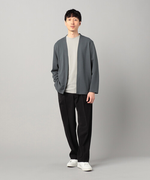 COMME CA MEN(コムサメン)の「泉州編み和紙カノコ ハッピカーディガン(カーディガン/ボレロ・メンズ・チャコールグレー/ブラック・M/S/L)」の14枚目の写真