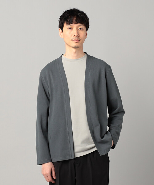 COMME CA MEN(コムサメン)の「泉州編み和紙カノコ ハッピカーディガン(カーディガン/ボレロ・メンズ・チャコールグレー/ブラック・M/S/L)」の13枚目の写真