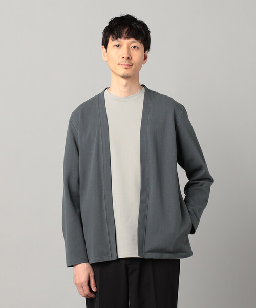 COMME CA MEN(コムサメン)の「泉州編み和紙カノコ ハッピカーディガン(カーディガン/ボレロ・メンズ・チャコールグレー/ブラック・M/S/L)」の12枚目の写真
