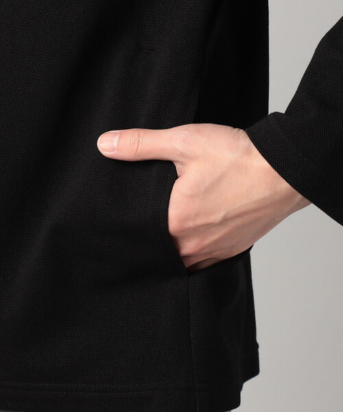 COMME CA MEN(コムサメン)の「泉州編み和紙カノコ ハッピカーディガン(カーディガン/ボレロ・メンズ・チャコールグレー/ブラック・M/S/L)」の6枚目の写真