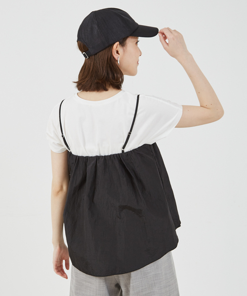 abahouse mavie（アバハウスマヴィ）の「【セットアップ対応】シャイニータフタビスチェ/春服/夏服（キャミソール・レディース・ブラウン/ブラック/グレー・フリー）」の18枚目の写真