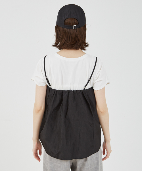 abahouse mavie（アバハウスマヴィ）の「【セットアップ対応】シャイニータフタビスチェ/春服/夏服（キャミソール・レディース・ブラウン/ブラック/グレー・フリー）」の21枚目の写真