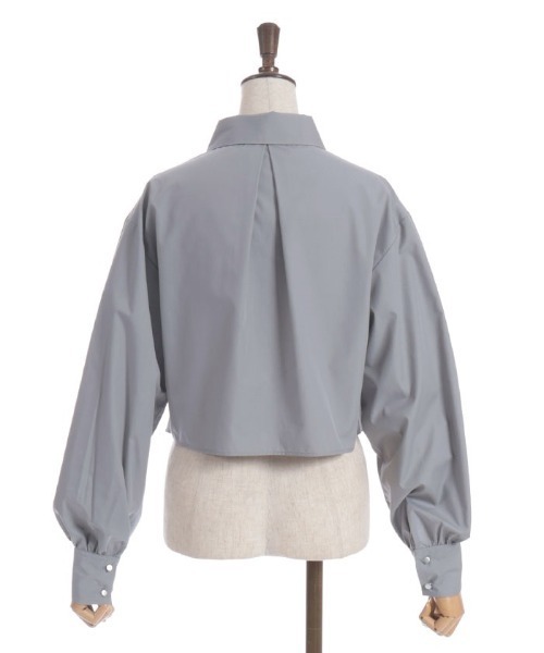 axes femme（アクシーズファム）の「ハトメ使いショートシャツ（シャツ/ブラウス・レディース・グレー/ブルーグリーン/ブラック・FREE）」の18枚目の写真