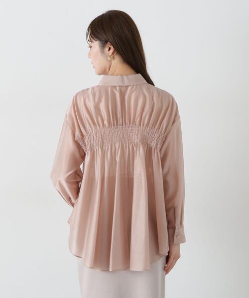 PROPORTION BODY DRESSING（プロポーションボディドレッシング）の「シアーシャーリングブラウス / 1215110503（シャツ/ブラウス・レディース・ブルー/ベージュ/ホワイト・FREE）」の21枚目の写真