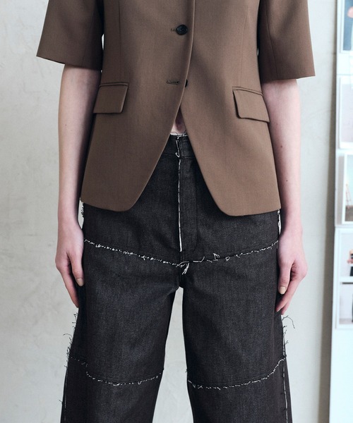 ADAM ET ROPE'(アダムエロペ)の「【EMOELLE】カットオフラインデニム(デニムパンツ・レディース・ブルー系その他3・36/38)」の12枚目の写真