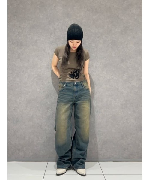 LAGUA GEM POINT WASH CLASSIC ストレートデニム セール】POINT WASH CLASSIC ストレートデニム（デニムパンツ