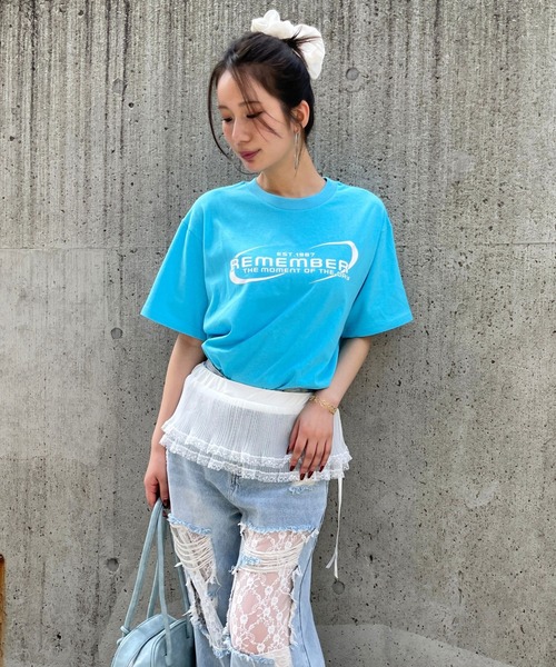 FOREVER 21(フォーエバー トゥエンティーワン)の「【2025SS】スポーツロゴビッグTシャツ(Tシャツ/カットソー・レディース・ホワイト/ブルー/ブラック・FREE)」の4枚目の写真