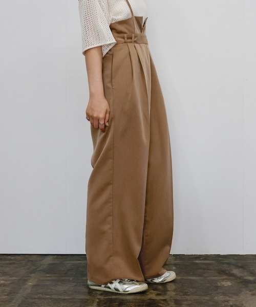 select MOCA（セレクトモカ）の「ベルト付きサロペット（サロペット/オーバーオール・レディース・ベージュ/ブラック/チャコールグレー・FREE）」の15枚目の写真