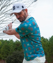 DIVINER GOLF（ディバイナー ゴルフ）の「【DIVINER GOLF】ティー総柄ポロシャツ メンズ ゴルフウェア 襟付き シャツ 春服 夏服（ゴルフグッズ・メンズ）」