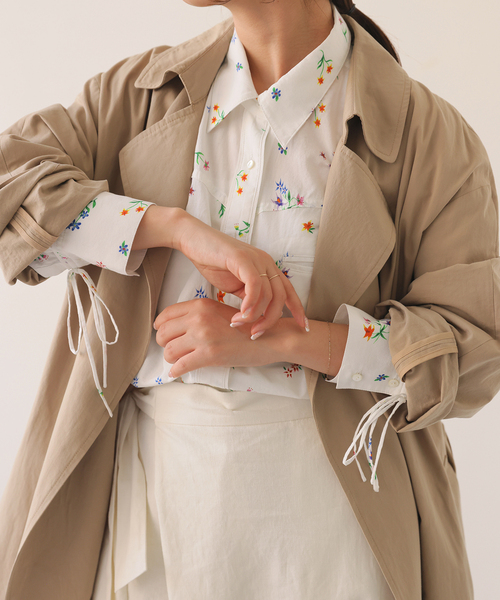 margaux（マルゴー）の「《追加》margaux/マルゴー flower western シャツ（シャツ/ブラウス・レディース・ブラック/ホワイト・FREE）」の9枚目の写真