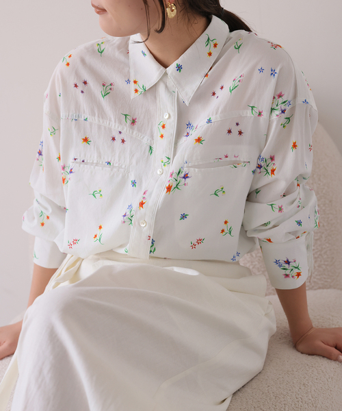 margaux（マルゴー）の「《追加》margaux/マルゴー flower western シャツ（シャツ/ブラウス・レディース・ブラック/ホワイト・FREE）」の17枚目の写真