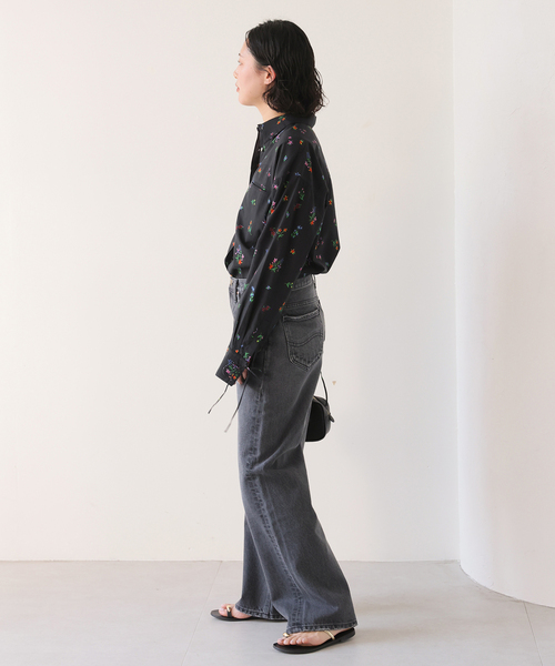 最終値下 Margaux マルゴー ウォッシュシャツ ネイビー 追加》margaux/マルゴー flower western シャツ（シャツ
