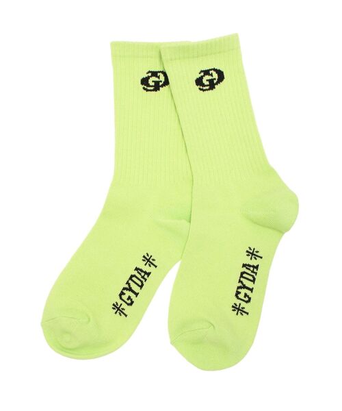GYDA（ジェイダ）の「GD SOX（ソックス/靴下・レディース・オフホワイト/ブラック/ライム・FREE）」の20枚目の写真
