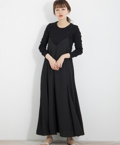 Ameri  ドレス 2WAY CHINTZ FINISH A LINE DRESS