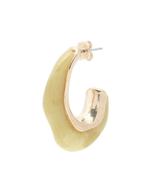 EVRIS（エヴリス）の「COLOR SHELL HOOPピアス（ピアス（両耳用）・レディース・ホワイト/イエロー・FREE）」の14枚目の写真