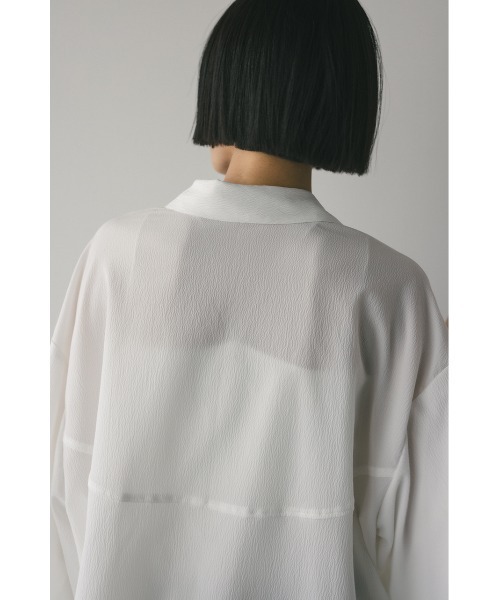 STYLEMIXER（スタイルミキサー）の「ニュアンスタックスリーブシャツ（シャツ/ブラウス・レディース・ホワイト/オレンジ/チャコールグレー・FREE）」の15枚目の写真