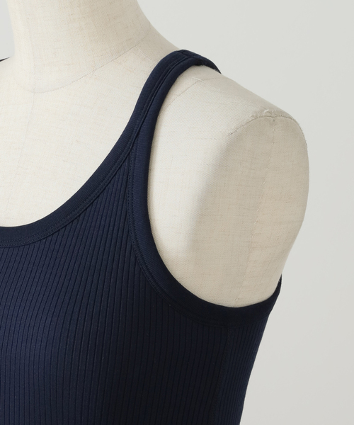 HAKUJI(ハクジ)の「【HAKUJI/ハクジ】Organic cotton asym bra TT:タンクトップ(その他アンダーウェア/インナー・レディース・ホワイト/ネイビー・FREE)」の6枚目の写真