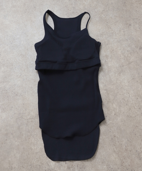 HAKUJI(ハクジ)の「【HAKUJI/ハクジ】Organic cotton asym bra TT:タンクトップ(その他アンダーウェア/インナー・レディース・ホワイト/ネイビー・FREE)」の8枚目の写真