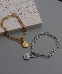 abaskdesign（アバスクデザイン）の「金属アレルギー対応 コインチャームブレスレット（ブレスレット）」