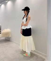 【メーガン花子様着用】ipugo/イプゴ バイカラー フレアロングスカート