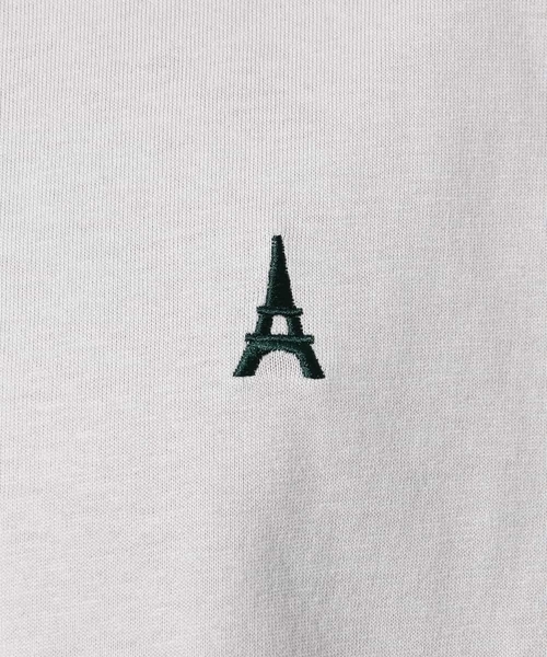 a.v.v（アーヴェヴェ）の「【接触冷感】エッフェル塔刺繍ボートネックTシャツ（Tシャツ/カットソー・メンズ・ネイビー/ライトグレー/ホワイト・48/46/50）」の10枚目の写真