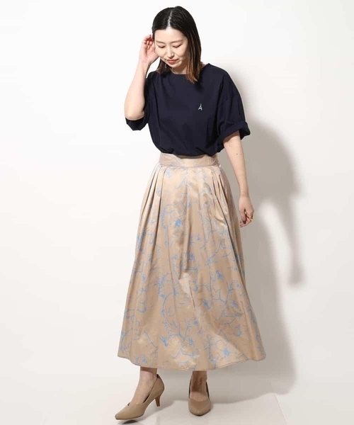 a.v.v（アーヴェヴェ）の「【接触冷感】エッフェル塔刺繍ボートネックTシャツ（Tシャツ/カットソー・メンズ・ネイビー/ライトグレー/ホワイト・48/46/50）」の17枚目の写真