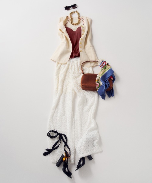 AKTE（アクテ）の「【AKTE × AMPHI】ポートレートネックブラトップ（キャミソール・レディース・ブラウン/ブラック・FREE）」の9枚目の写真