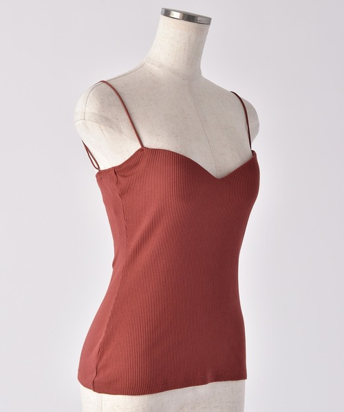 AKTE（アクテ）の「【AKTE × AMPHI】ポートレートネックブラトップ（キャミソール・レディース・ブラウン/ブラック・FREE）」の13枚目の写真