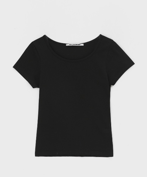 BLACKUP（ブラックアップ）の「[MADE] イズニーUネック半袖Tシャツ（Tシャツ/カットソー・レディース・ブラック/ホワイト・FREE）」の15枚目の写真