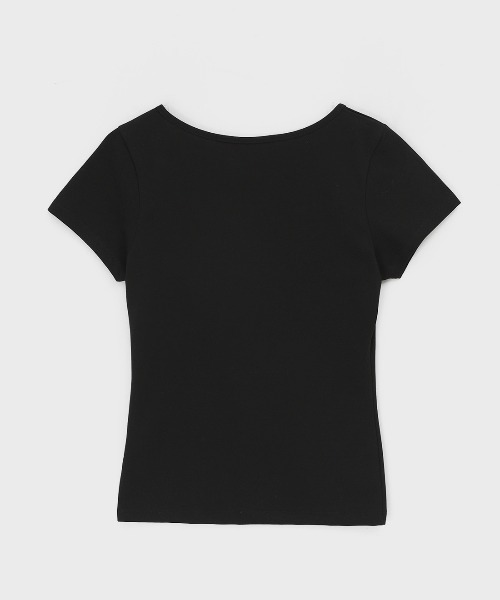 BLACKUP（ブラックアップ）の「[MADE] イズニーUネック半袖Tシャツ（Tシャツ/カットソー・レディース・ブラック/ホワイト・FREE）」の16枚目の写真