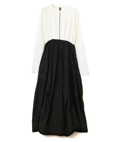 AULA AILA（アウラアイラ）の「ウエストスイッチングワンピース（ワンピース・レディース・ブラック/オフホワイト/ブルー・0）」の12枚目の写真