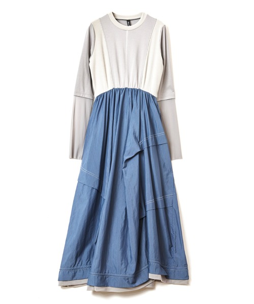 AULA AILA（アウラアイラ）の「ウエストスイッチングワンピース（ワンピース・レディース・ブラック/オフホワイト/ブルー・0）」の8枚目の写真