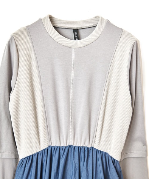 AULA AILA（アウラアイラ）の「ウエストスイッチングワンピース（ワンピース・レディース・ブラック/オフホワイト/ブルー・0）」の7枚目の写真