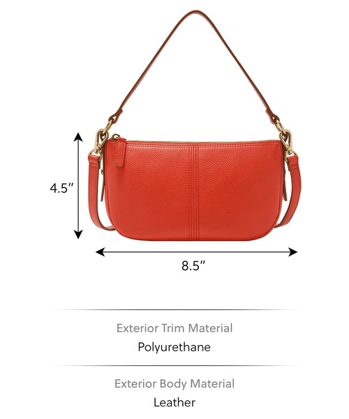 FOSSIL(フォッシル)の「フォッシル 斜めがけバッグ レディース レザー レッド スマホ収納可 ZB11097628(ショルダーバッグ・レディース・レッド・FREE)」の4枚目の写真