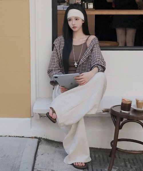 BEIDELLI（ベイデリー）の「[MADE] フード付きサマーチェックシャツ（シャツ/ブラウス・レディース・ブラウン/ネイビー/ブラック・FREE）」の20枚目の写真