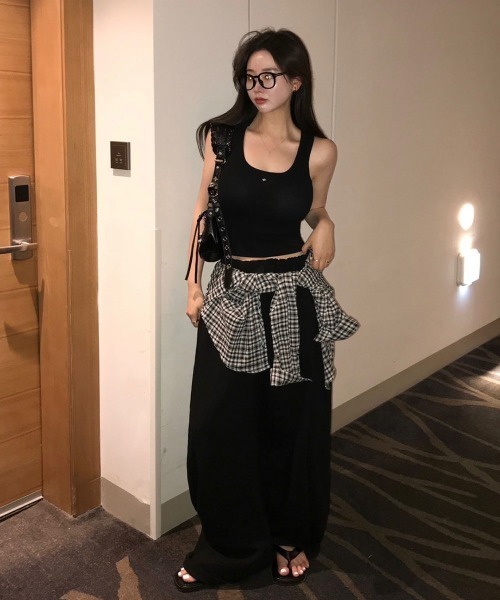 BEIDELLI（ベイデリー）の「[MADE] フード付きサマーチェックシャツ（シャツ/ブラウス・レディース・ブラウン/ネイビー/ブラック・FREE）」の15枚目の写真