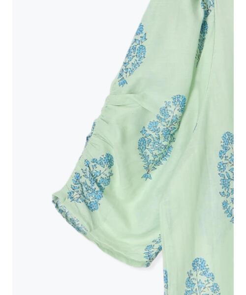 Lugnoncure（ルノンキュール）の「【INDIA made】花柄プリントワンピース（ワンピース・レディース・オフホワイト/ネイビー/グリーン・F）」の16枚目の写真