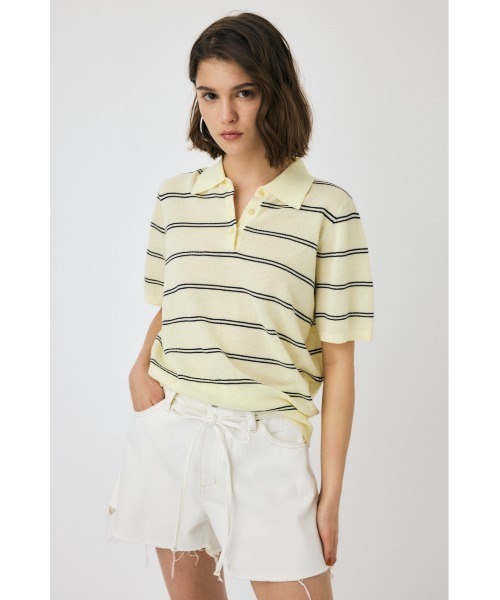 MESH KNIT LOOSE ポロシャツ（ニット/セーター）｜MOUSSY