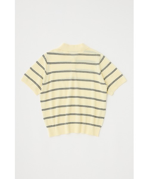 MOUSSY（マウジー）の「MESH KNIT LOOSE ポロシャツ（ニット/セーター・レディース・マジェンタ/ライトイエロー/ダークネイビー・FREE）」の4枚目の写真
